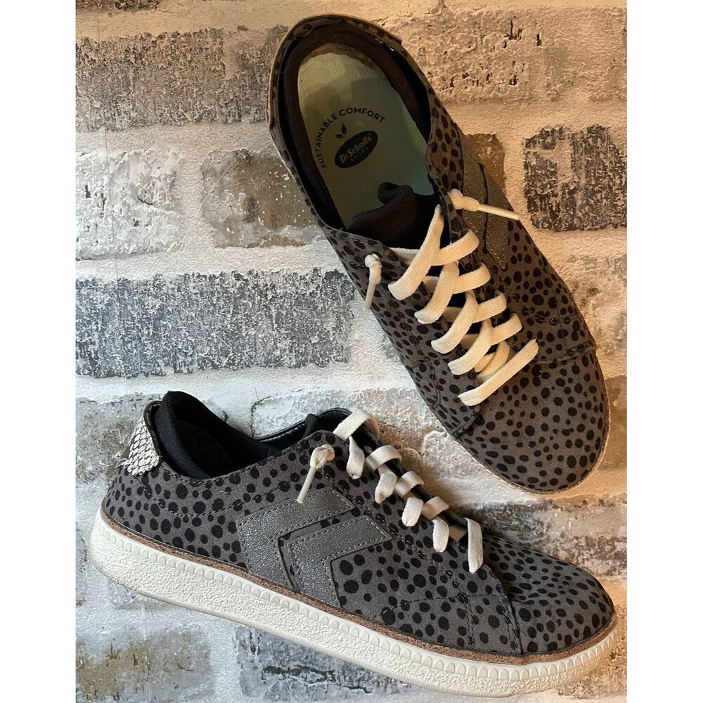 Dr. Scholl's Sweet Kicks Polka Dot & Snakeskin Sustainable Comfort Sneaker 7M